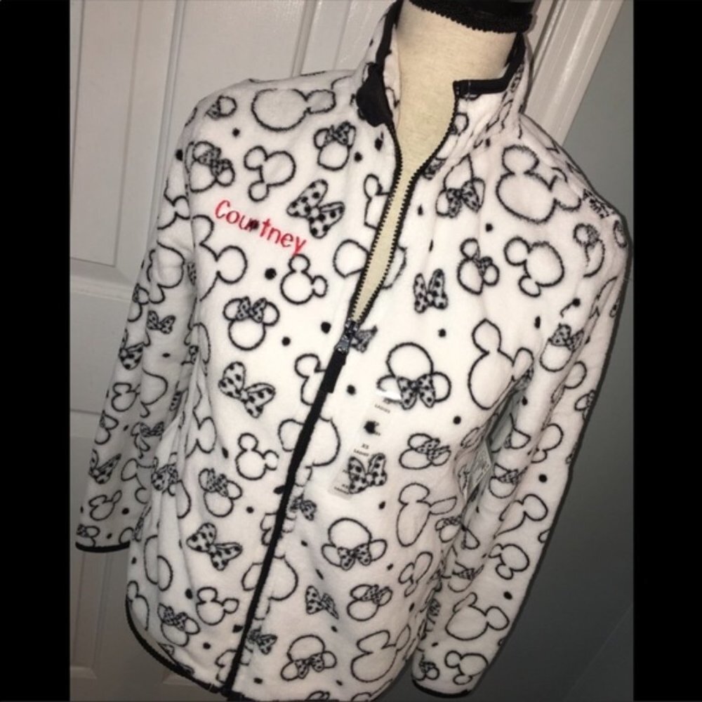 Retired Print Disney Fleece Embroidered COURTNEY Jacket NWOT
